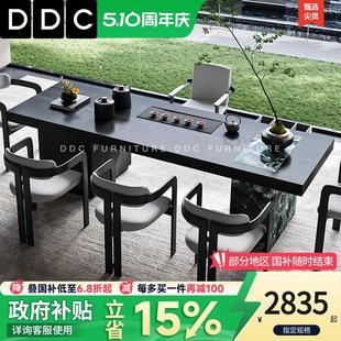 岩板茶桌办公室功夫泡茶台烧水壶一体家用阳台轻奢茶几 DDC意式