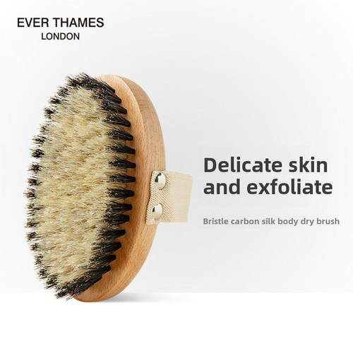 身体刷干刷猪鬃毛沐浴洗澡刷子去角质按摩搓背刷磨砂膏搓澡刷子