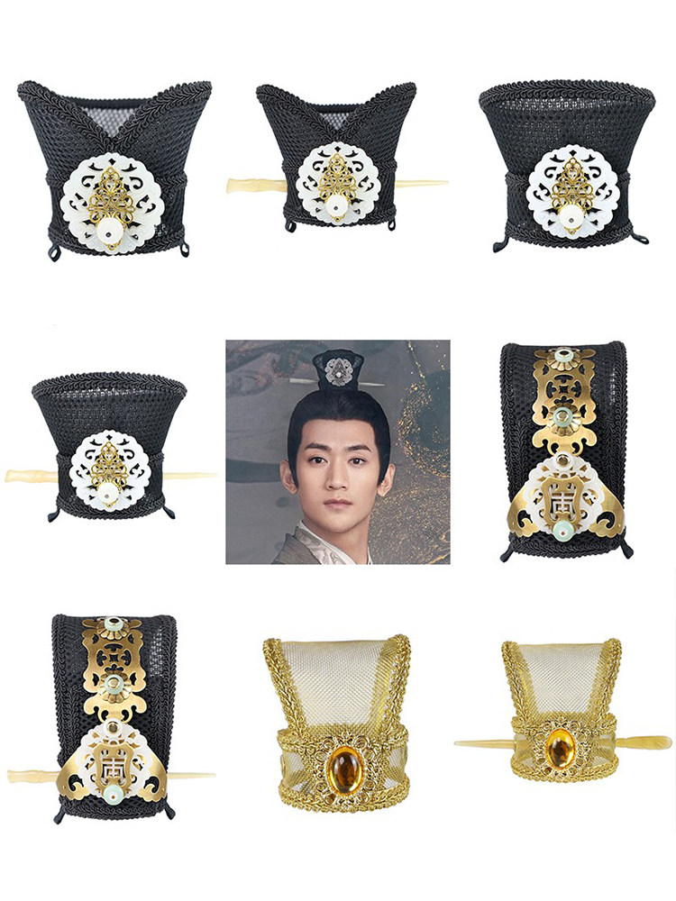 古装造型男子束发头冠古代将军公子少爷发饰古风汉服男头饰发冠