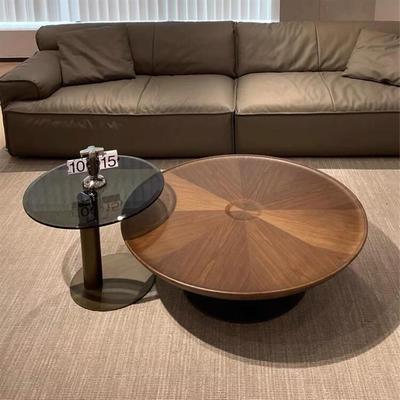 意式极简茶几客厅家用小户型2025新款轻奢高级感大小圆形茶几组合