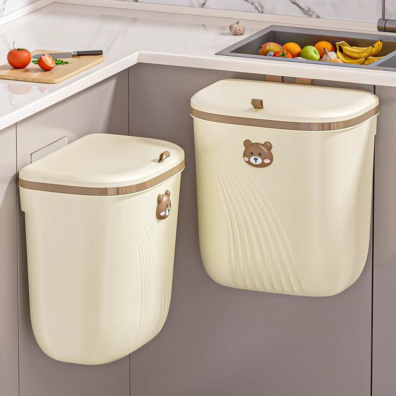 星优厨房垃圾桶大号大容量家用2025新款壁挂式高颜值免弯腰专用桶