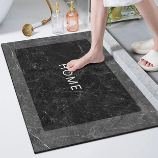浴室防滑垫防摔地垫高端卫生间速干地毯硅藻泥厕所洗澡间淋浴脚垫