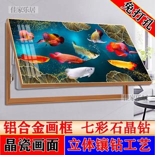 大尺寸横版电表箱装饰画北欧轻奢客厅配电箱遮挡挂画电闸盒晶瓷画