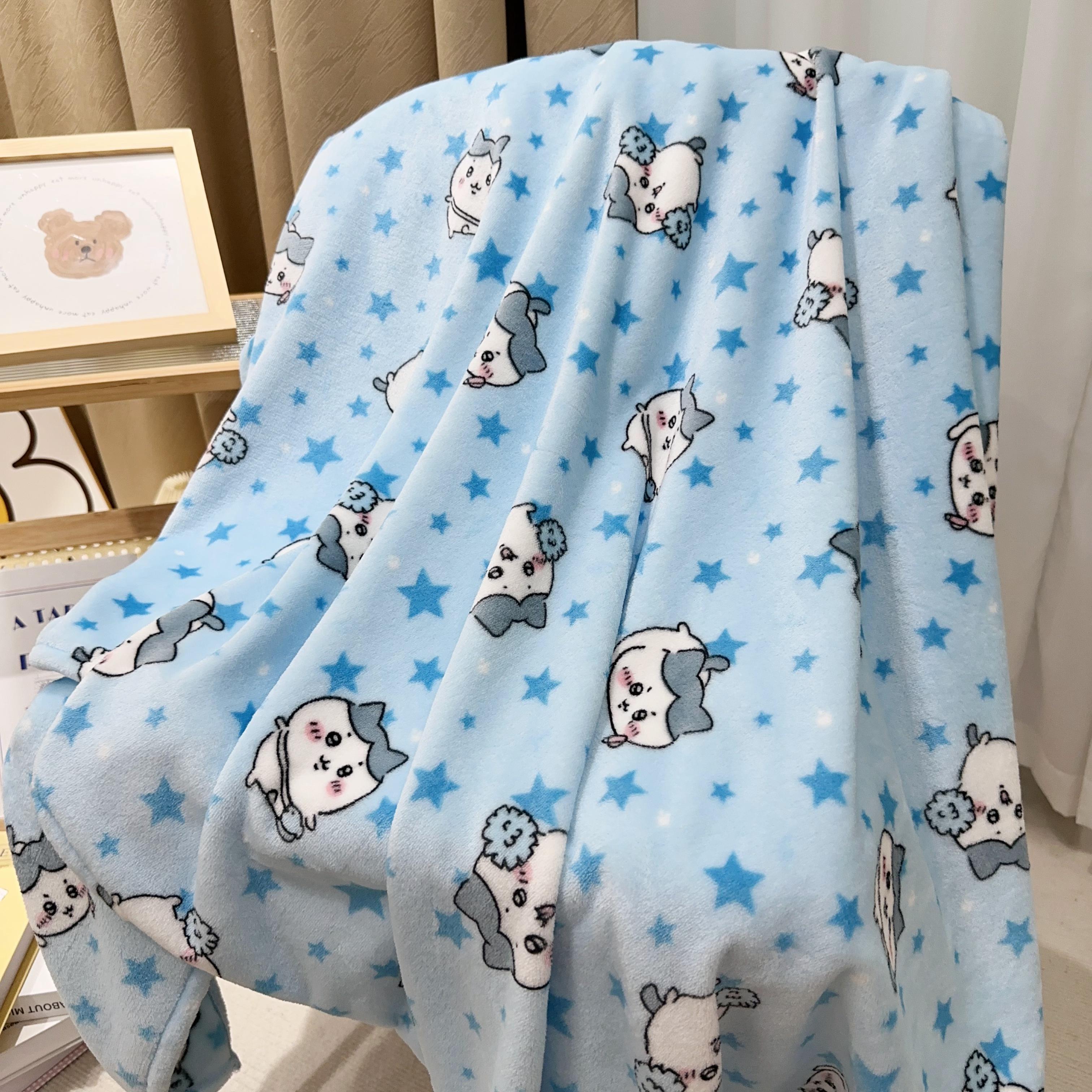 小八卡通小毛毯学生宿舍沙发毯保暖披肩毯空调被子床上用毛绒毯子