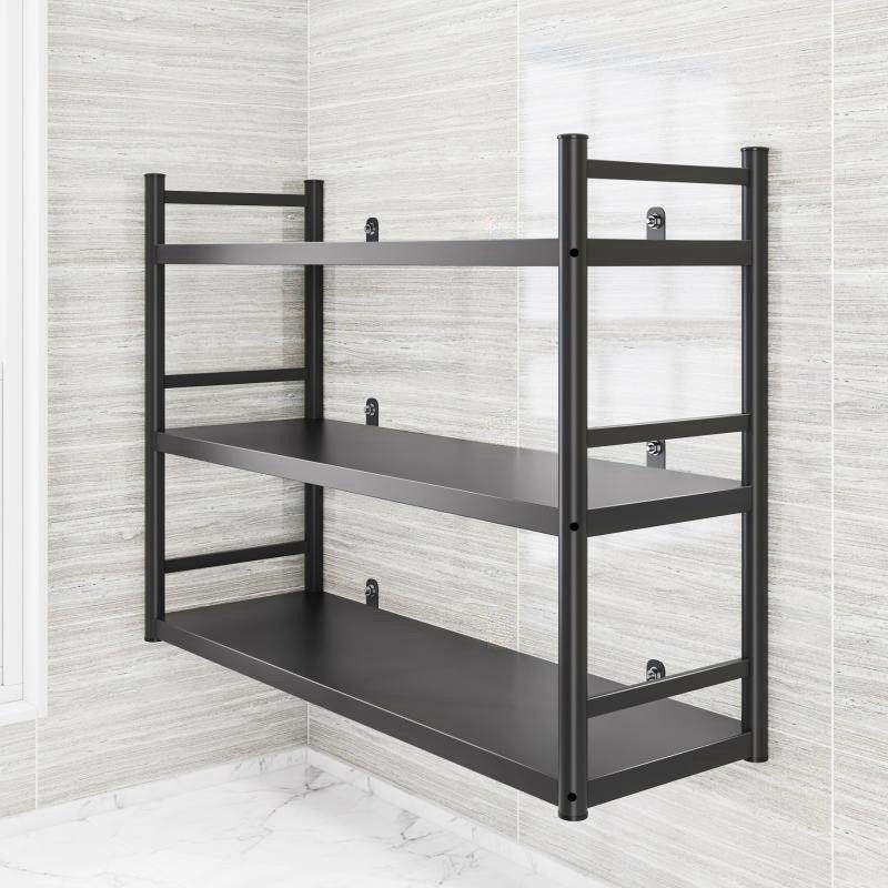 黑色围栏挂墙置物架加厚壁挂式收纳多层饭店微波炉厨房调料上墙架,厨房/烹饪用具,厨房墙壁置物架/厨房墙壁挂架,淘宝优惠券,粉丝福利购,淘宝优惠卷