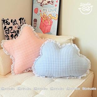 可爱双面田园风床头抱枕客厅沙发装饰靠枕办公室午睡枕头宿舍靠背