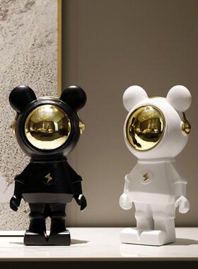 现代无障碍豪华宇航员宇航员暴力熊桌面装饰品客厅电视柜卧室书房