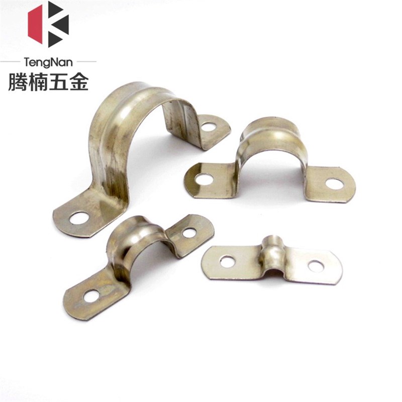 腾楠不锈钢骑马卡U型水管夹卡电线水管支架201/304马鞍卡欧姆卡