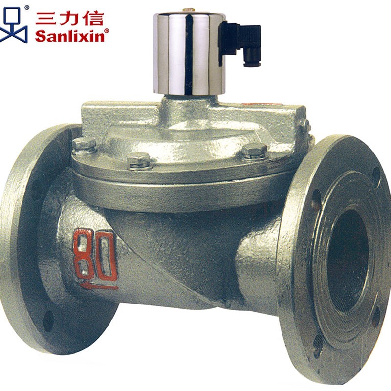 三力信法兰电磁阀DF-40F 50F 65F 80F 100F 125F 150F FH常闭常开