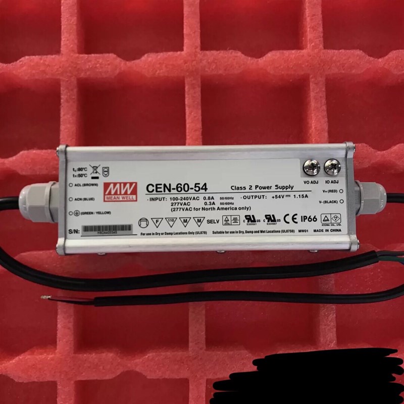 台湾明纬60W防水电源54V1.15A亮化工程电源CEN-60-54