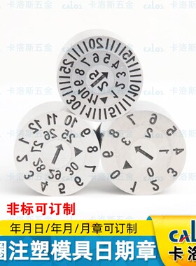 进口CALOS卡洛斯2025年三圈三层组合型模具日期章年月日章可调