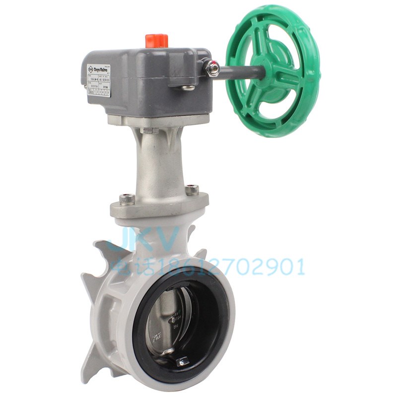 正品日本TOYO涡轮蝶阀10ALM-N-GUE进口手动对夹蝶阀 东洋手动阀门