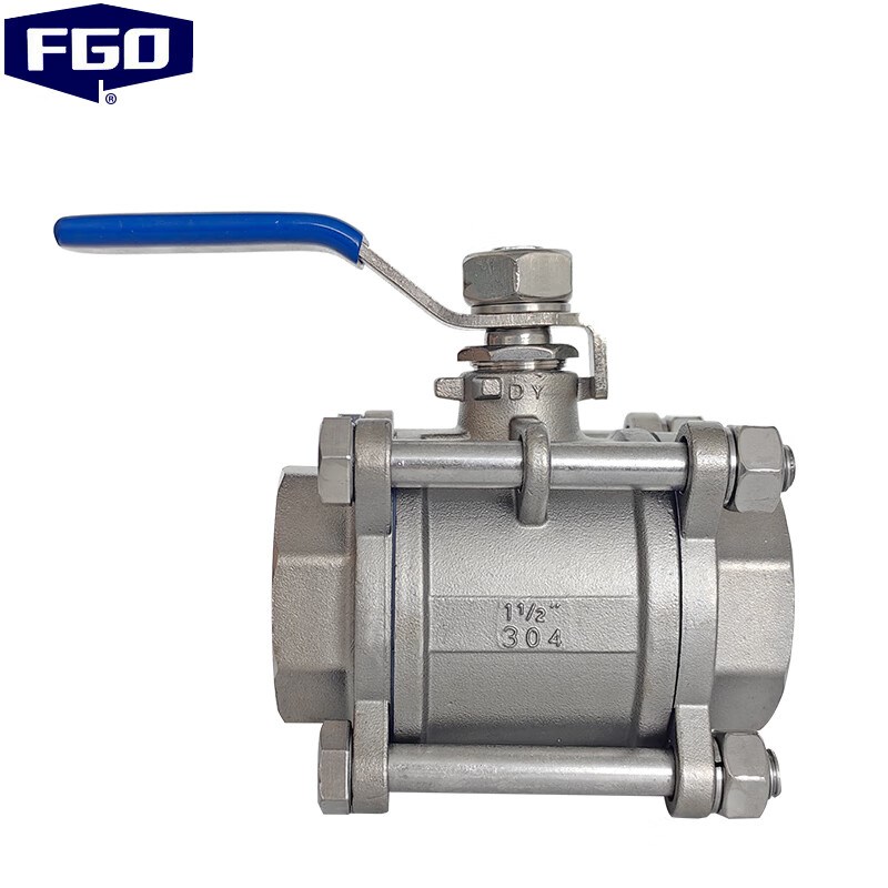 FGO304不锈钢+四氟密封三片式密封球阀流体阻力小Q11F-16P规DN40
