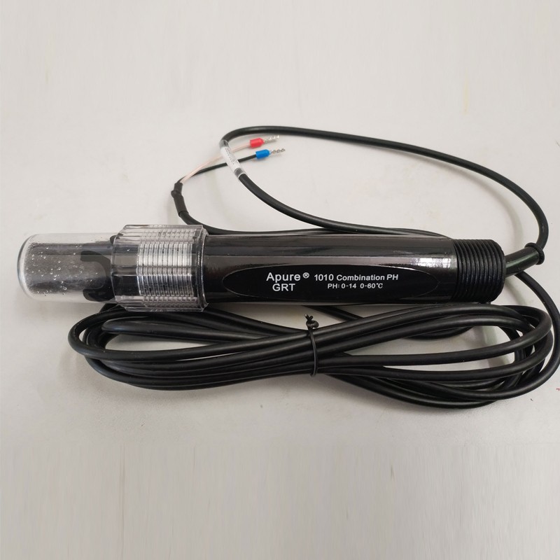 PH电极GRT1010W爱普尔APURE水质监测塑壳温补3米PH探头PT1000温补