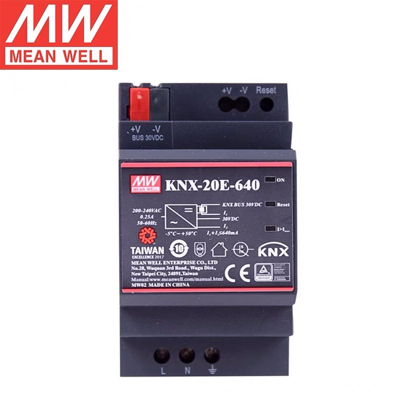 台湾明纬开关电源KNX-20E-640 knx/EIB总线电源模块