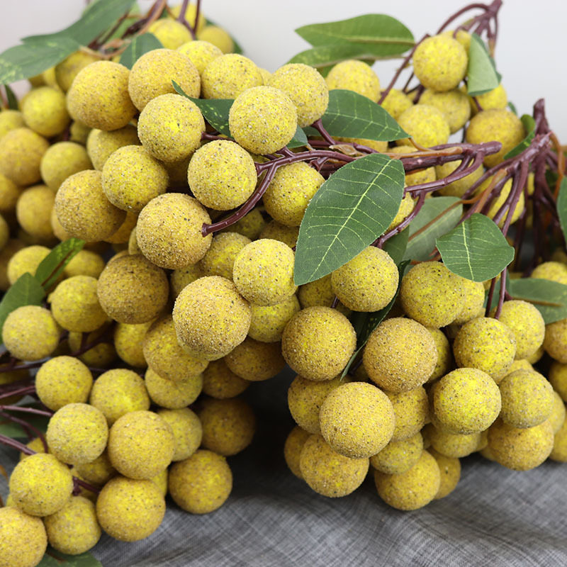 仿真龙眼水果蔬菜道具塑料假水果荔枝模型橱柜仿真龙眼桂圆水果窜