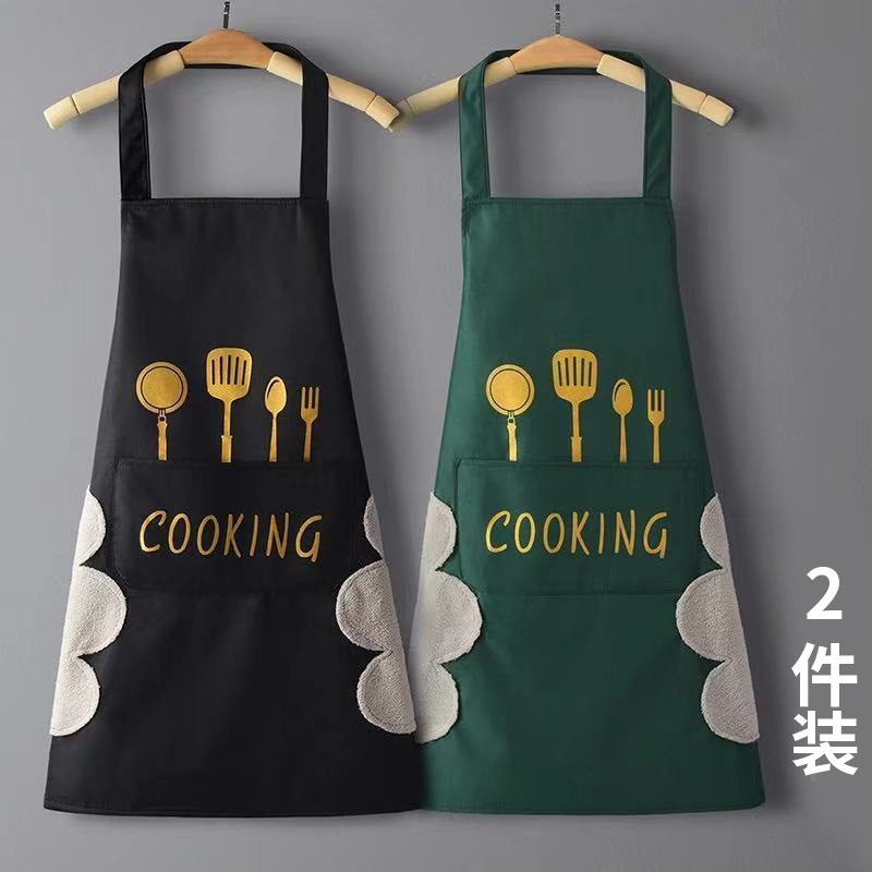 厨房用的围巾做饭家用韩版围裙防水防油成人男女个性情侣2022新款