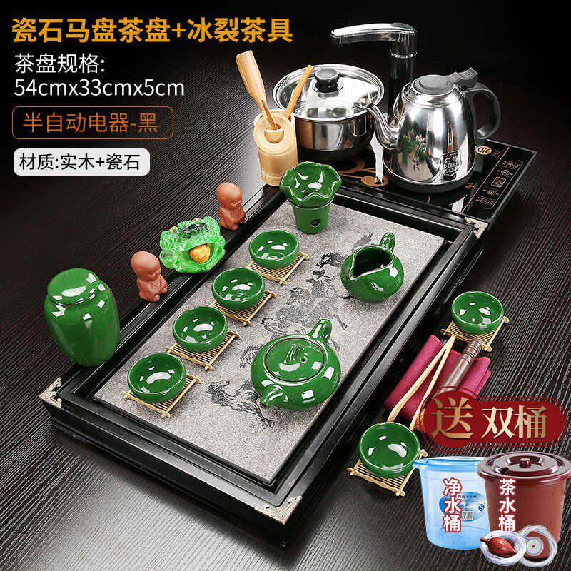 紫砂功夫茶具茶杯套装茶盘家用全自动客I厅茶桌一体一整套茶具全