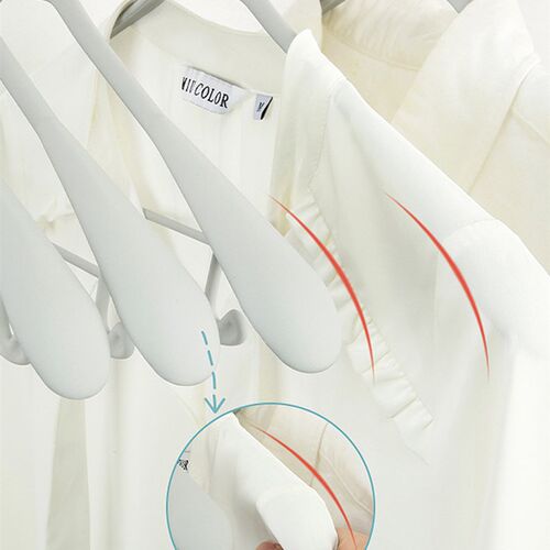 家用无痕宽肩e衣架哑光大衣架西服架防滑干湿两用衣撑不鼓包不粘