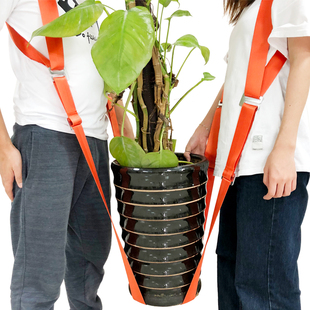 花盆搬运带省h力固定绳盆栽树木移动位置神器上下楼托物背带绳子