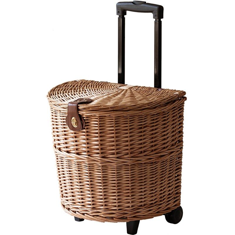 户外手提野餐篮柳编藤编水果零食收纳置物篮编织脏V衣篮采摘菜篮,收纳整理,其他收纳篮,淘宝优惠券,粉丝福利购,淘宝优惠卷