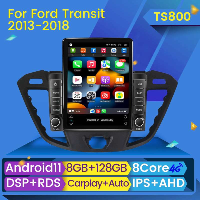 适用于福特全顺 Ford Transit 竖屏车载安卓导航仪 carplay石碑机