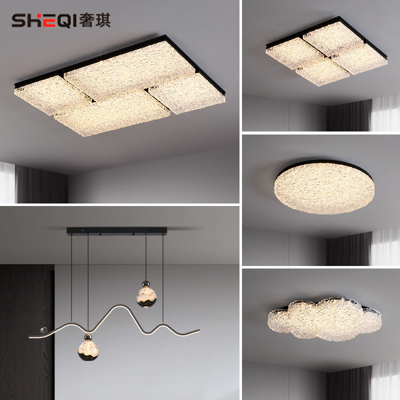 意式极简客厅吸顶灯现代简约方形大气大厅主灯亚克力护眼led灯具