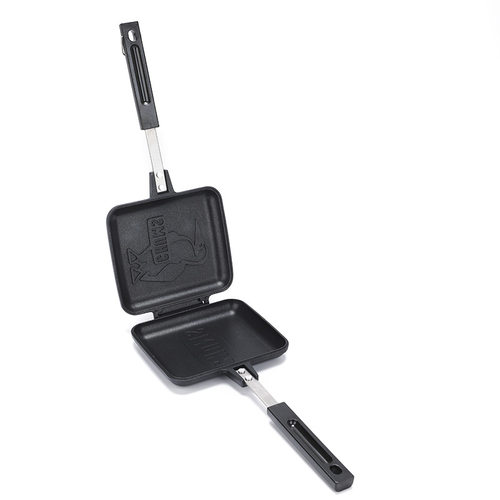 可拆卸木头手柄三明治烤盘 吐司面包双面不沾涂层煎锅