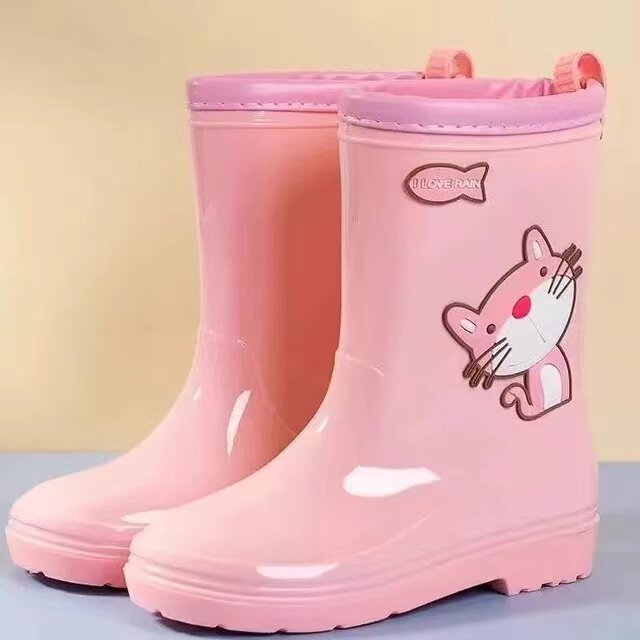 春秋儿童雨鞋女童防滑水鞋中筒
