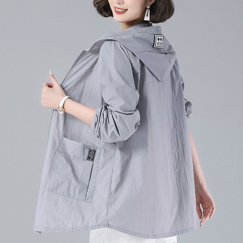 宽松大码防晒衣女款中长款2026