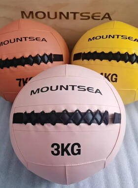 健身墙球彩色软药球爆发力实心球女士私教平衡非弹力重力球墙球