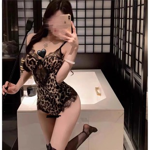 晴趣内衣女带钢圈收副乳小胸显大聚拢文胸性感睡衣纯欲调整型豹纹