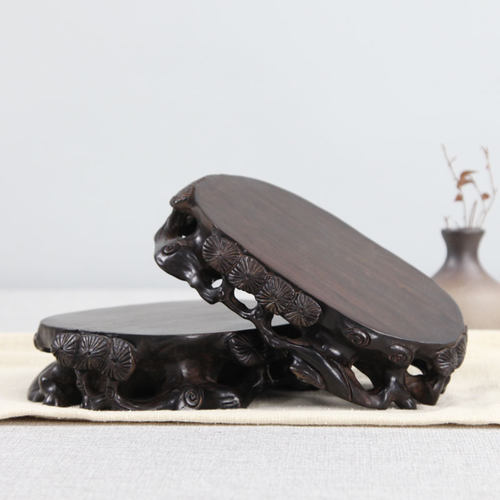 实木质根雕底座可挖槽奇石头底座花盆摆件工艺品木托松枝底座原木