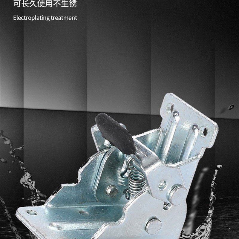 小号90度折叠自锁铰链桌椅茶几家具扣不锈钢焊接五金合页连接配件
