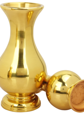 铜花瓶摆件 铜光身花瓶 佛字花瓶摆件 花瓶摆件