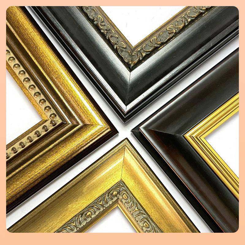 ◌欧美式复古实木画框装饰画挂墙木质画框线条大尺寸油画框装裱外