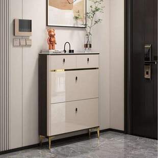 翻斗轻奢玄关超窄小户型鞋柜17cm家用入户超薄门口简约现代驰翁