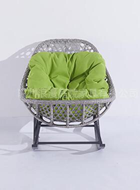 休闲花园椅摇摇椅灰色闲魔椅叶HFL藤躺新中简约式家用休椅子