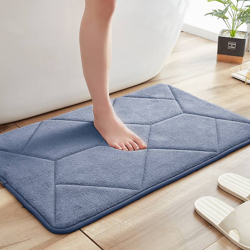 棉浴室进门口地垫加厚记忆卫生间地毯防滑门垫踩脚吸水脚垫可机洗