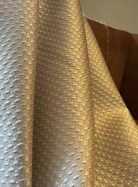 2025设计师新简款约浅OGU灰色精高密窗时尚帘轻奢服装面料样板间