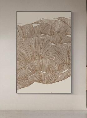 现画代简约客厅奶沙发落地装饰画油风抽象餐厅壁高端玄HUM关走廊