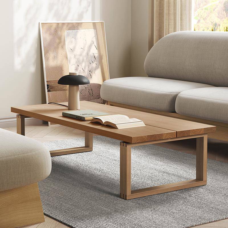 现代简莫比恩约实木茶几客厅家用小形户榻型茶桌CJ-25544长方时尚
