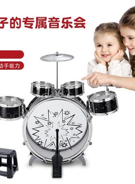 子童电镀架子鼓男女孩兴趣培养仿真爵乐士鼓配椅音儿器OCJ玩具