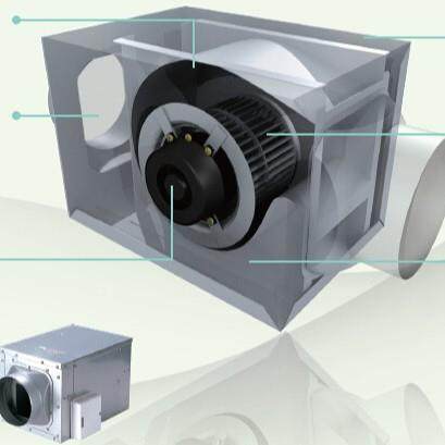京绿岛风N换edfn轻音o管道气扇DPT10-12DPT10-12B管道排风机北抽