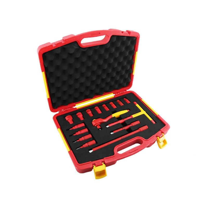 钢盾1套件106mm系列绝缘套筒8组套WCGS15016六角套筒旋具套筒