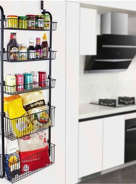 物免孔打易安OFC装无痕门后挂篮五架多功能四层层省空间门后挂篮