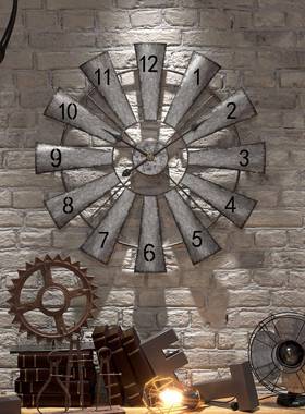 欧美静铁音挂钟艺数字热简500007约卖客厅静音时钟创意装饰铁艺挂