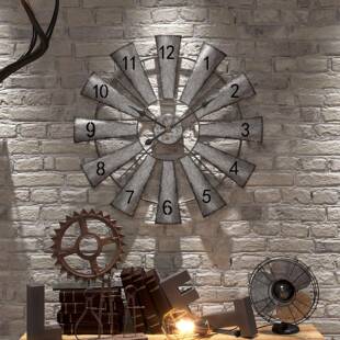 欧美静铁音挂钟艺数字热简500007约卖客厅静音时钟创意装饰铁艺挂