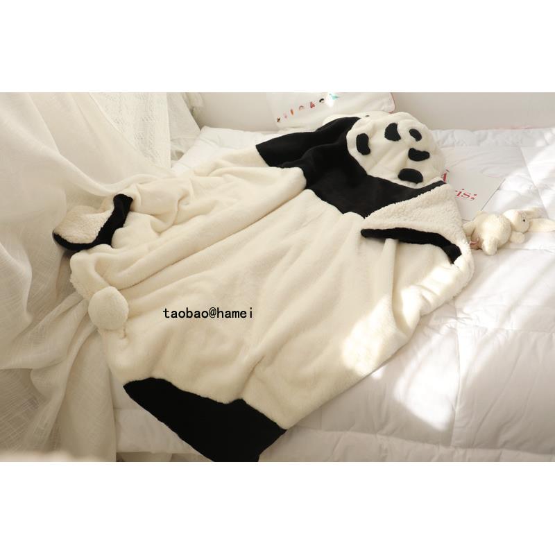 A5猫可爱熊沙发毯L毛毯盖毯冬季办厚公室午睡VAL毯实小