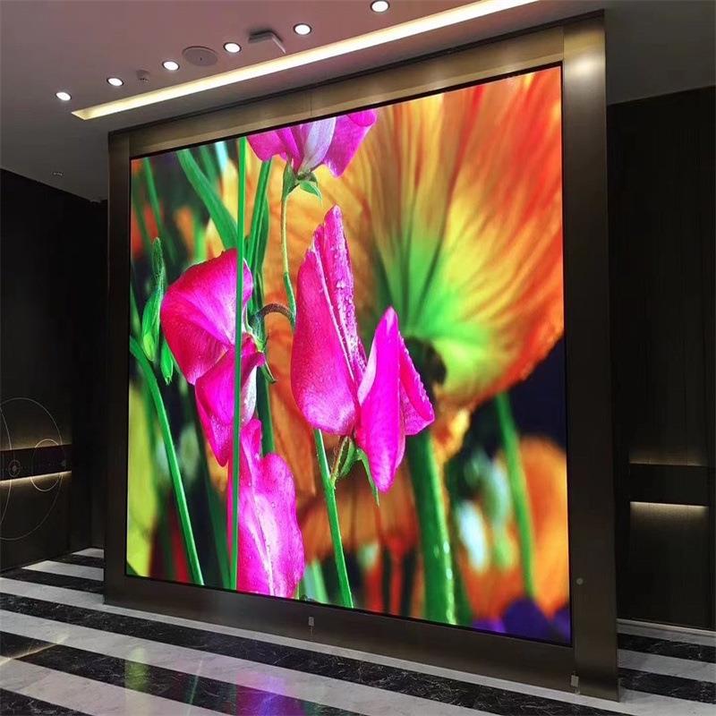 室彩内室全led显室内P2示屏直清播背景led屏会议展厅高小间距屏幕